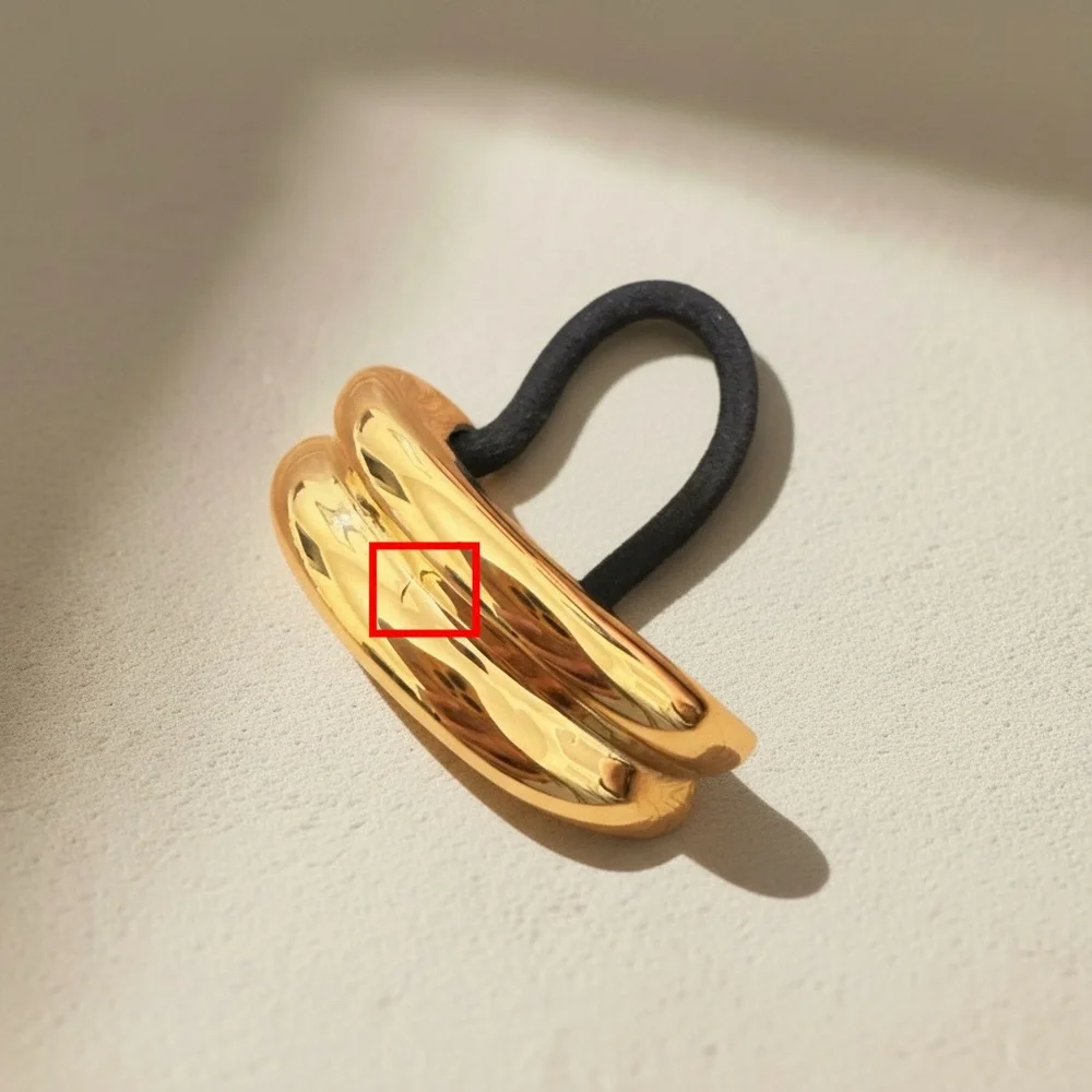 18K Gold Plated Stainless Steel Hair Tie Minimalist Ponytail Holder Hair Accesso